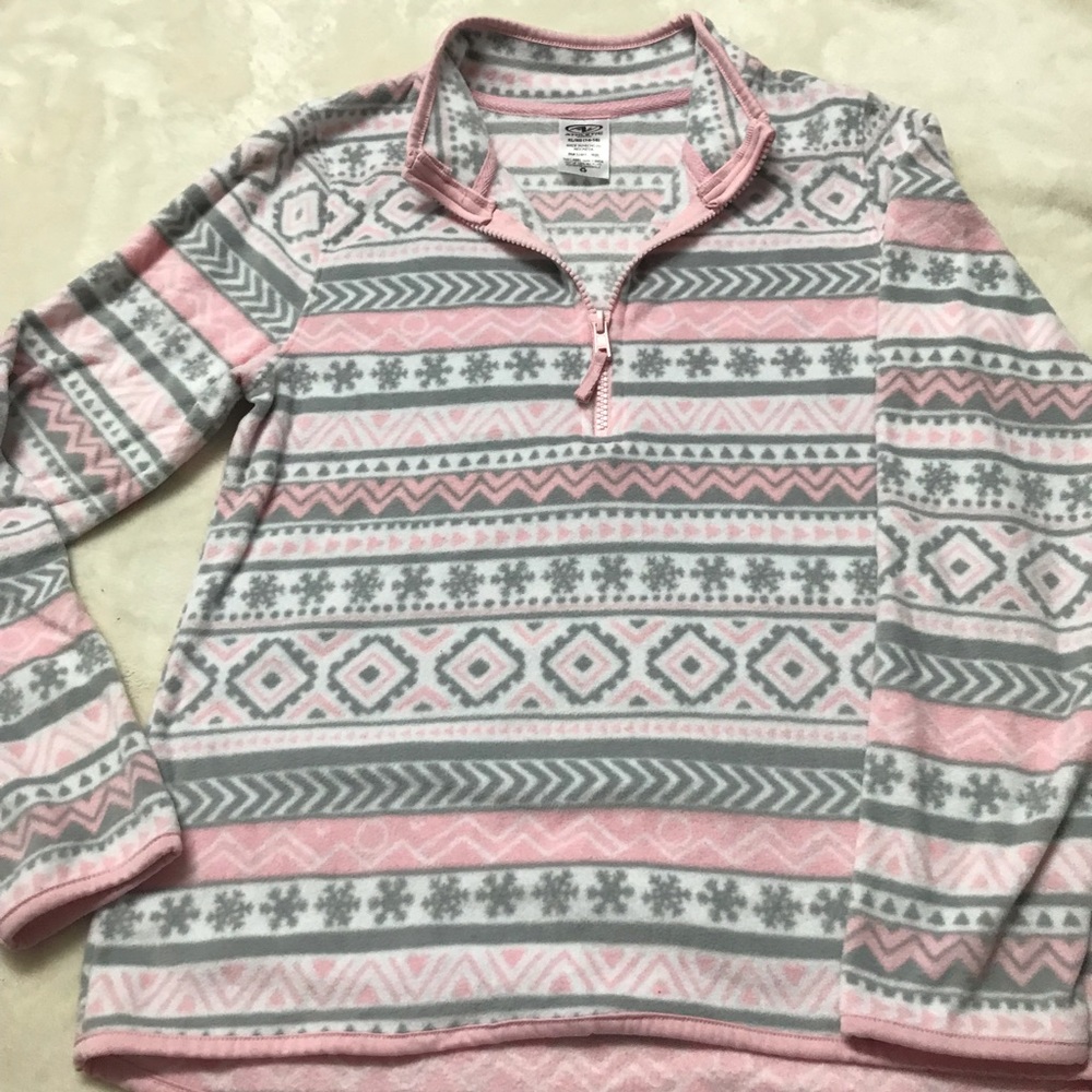 Youth girl’s zipper fleece top